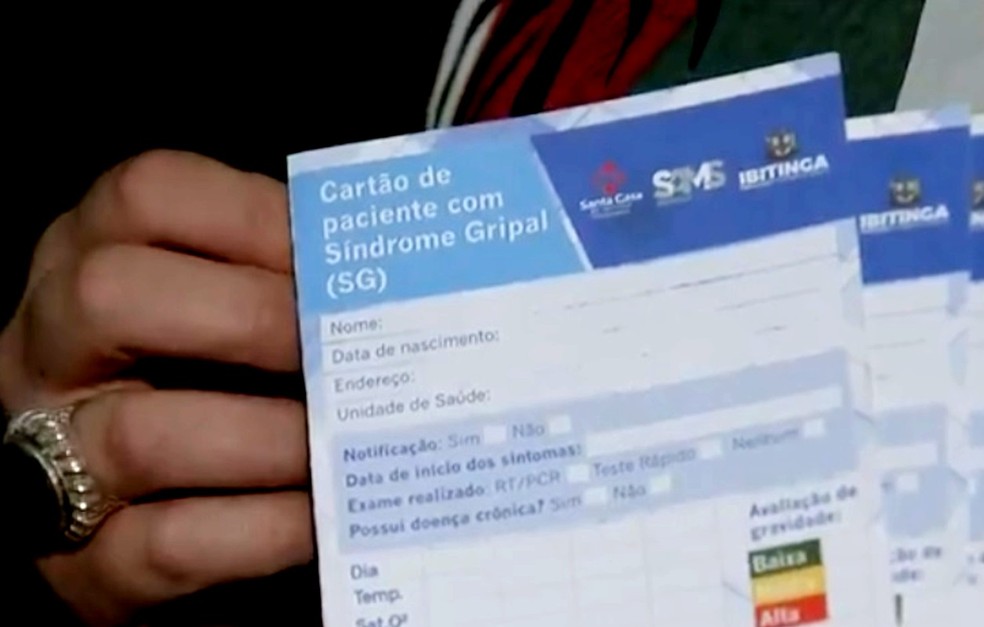 Ibitinga cria carteirinha para monitorar os pacientes com suspeita de Covid-19 &mdash; Foto: TV TEM/Reprodu&ccedil;&atilde;o
