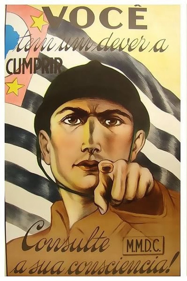 Cartaz convocando jovens para lutarem na guerra civil (Foto: Reprodução/Wikimedia Commons)