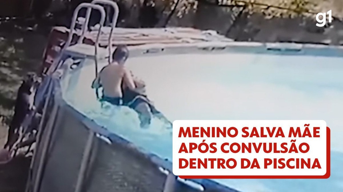 VÍDEO: Menino de 10 anos salva a mãe durante convulsão na piscina