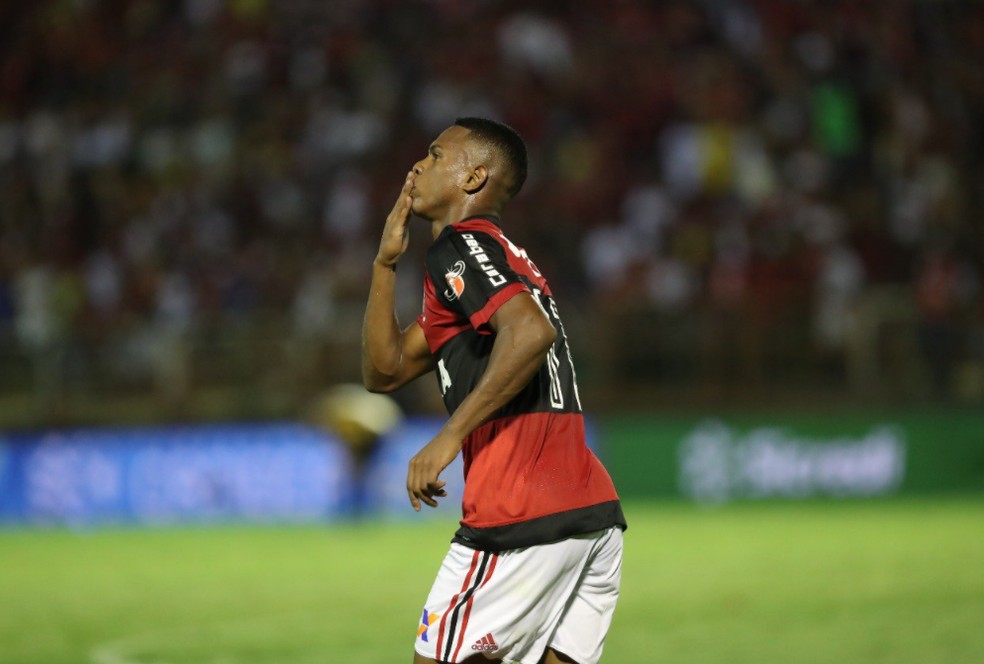 Lucas Silva marcou o primeiro gol do Flamengo em 2018 (Foto: Gilvan de Souza/Flamengo)