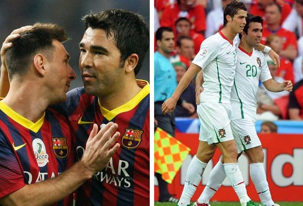 Deco foi companheiro de Messi no Barcelona e de Cristiano Ronaldo na seleção portuguesa — Foto: Infoesporte