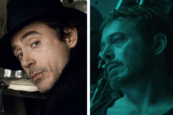 Robert Downey Jr. em Sherlock Holmes (2019) e Vingadores: Ultimato (2019) (Foto: Divulgação)