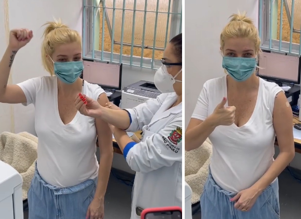 Luiza Possi recebe vacina contra a covid-19 (Foto: Reprodução/Instagram)