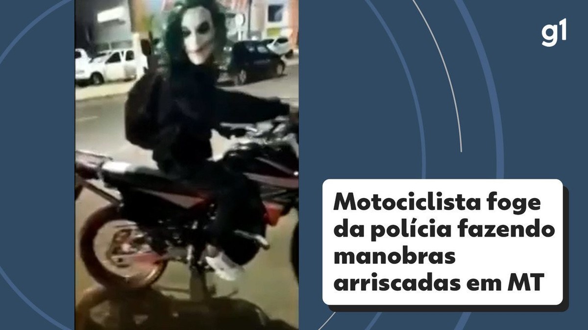 Com Máscara Do Coringa E Sem Capacete Motociclista Desafia A Polícia