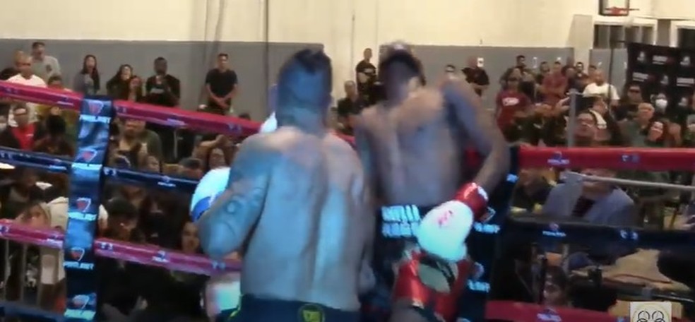Outro ângulo do golpe de Vinny Familari que nocauteou Gabriel Silva no Fighters Rep 11 — Foto: Reprodução / YouTube