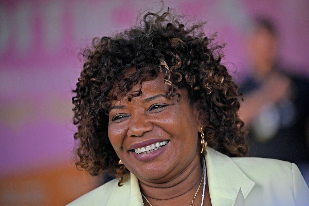 A cantora Margareth Menezes é a ministra da Cultura no governo Lula — Foto: Mateus Bonomi/Agif/Estadão Conteúdo