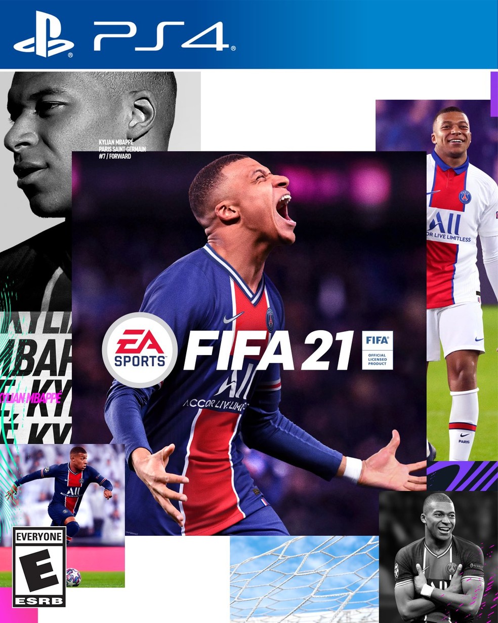 Capa do FIFA 21 com Mbappé — Foto: Divulgação / EA Sports