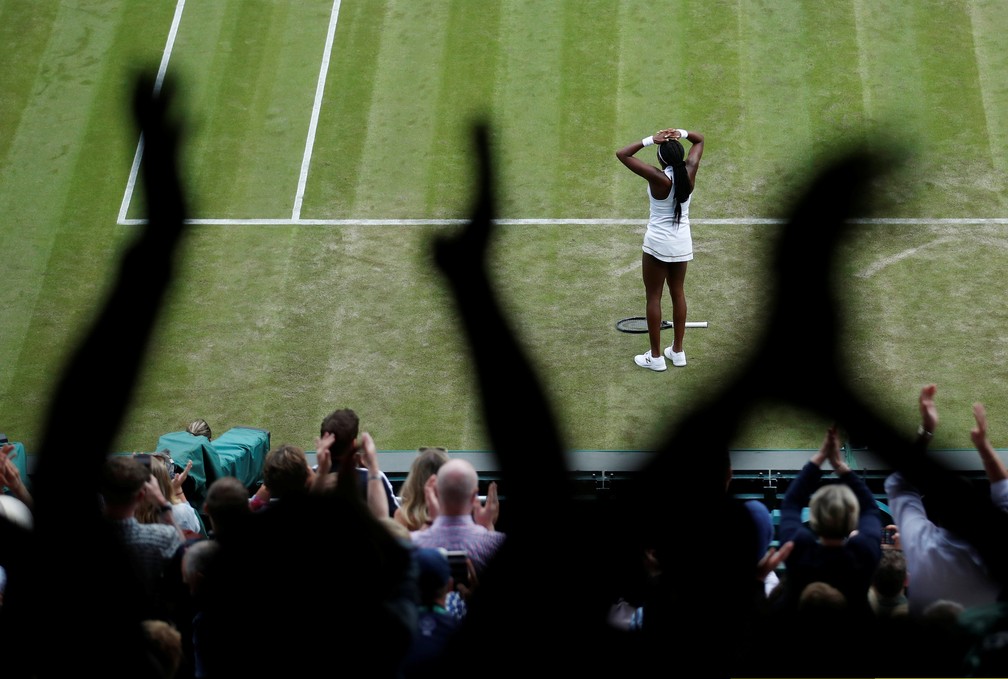 Cori Gauff 15 anos vence Venus Williams Wimbledon  — Foto: REUTERS/Carl Recine