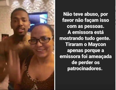 Nego do Borel e a mãe, Roseli Gomes, em sua casa no Rio (Foto: Reprodução)
