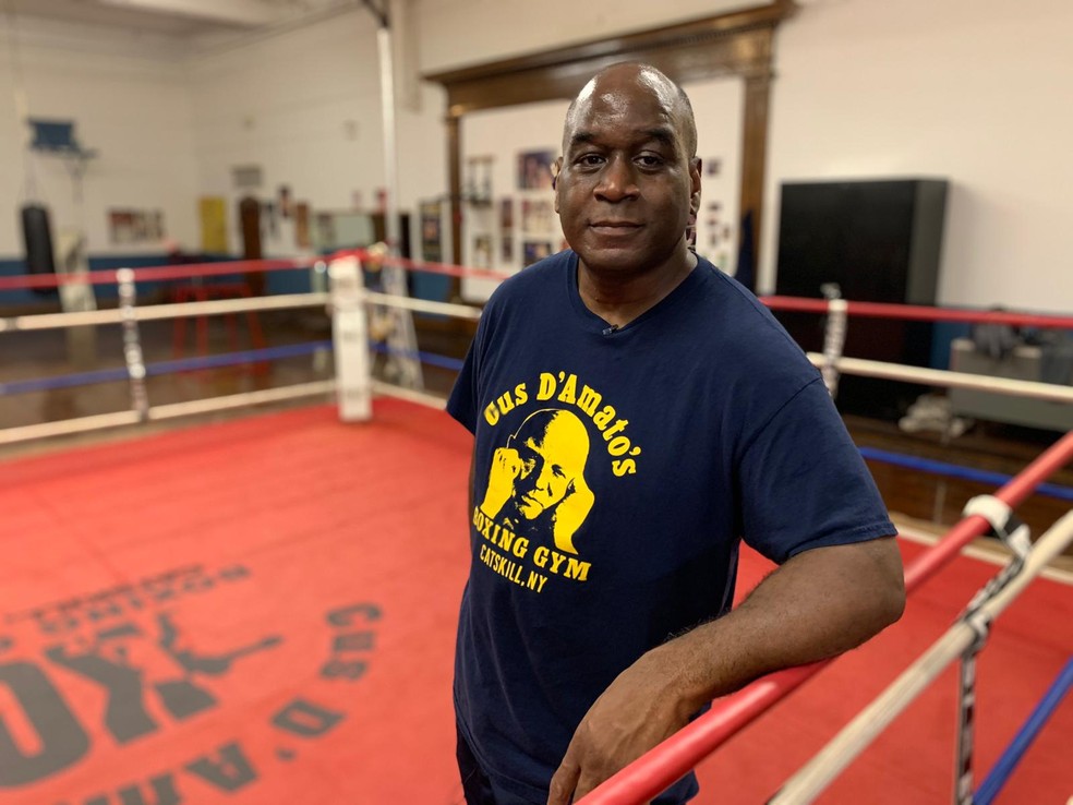  Darren Ruff, aluno de D'Amato e colega de treinos de Tyson na década de 80 — Foto: Camilo Pinheiro Machado