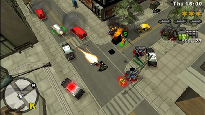 GTA Chinatown Wars voltou à visão aérea nos portáteis (Foto: Divulgação/PlayStation)