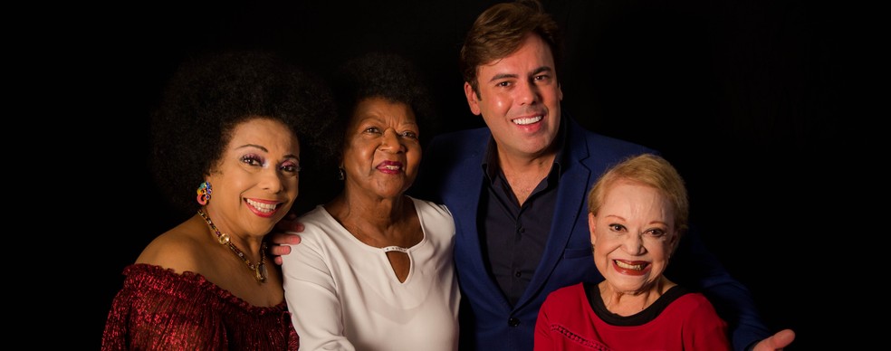 Eliana Pittman, Claudette Soares, Alaíde Costa e Márcio Gomes se apresentam juntos em Natal com o espetáculo "100 Anos de Dalva de Oliveira — Foto: Divulgação