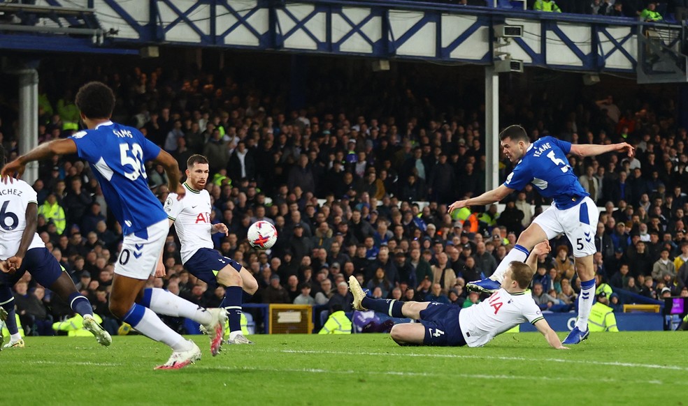 Primeiro tempo da partida entre Everton e Tottenham não houveram cartões. Foto: Getty Images/Premier League