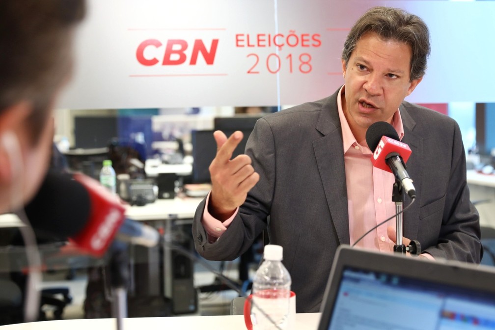 Fernando Haddad dá entrevista ao G1 e à CBN — Foto: Marcelo Brandt/G1