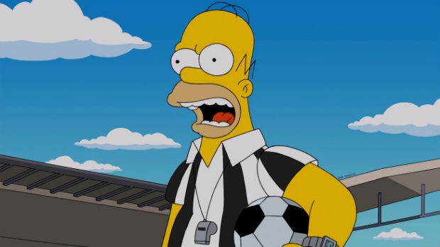 Homer Simpson vira árbitro na Copa do Mundo (Foto: Reprodução)