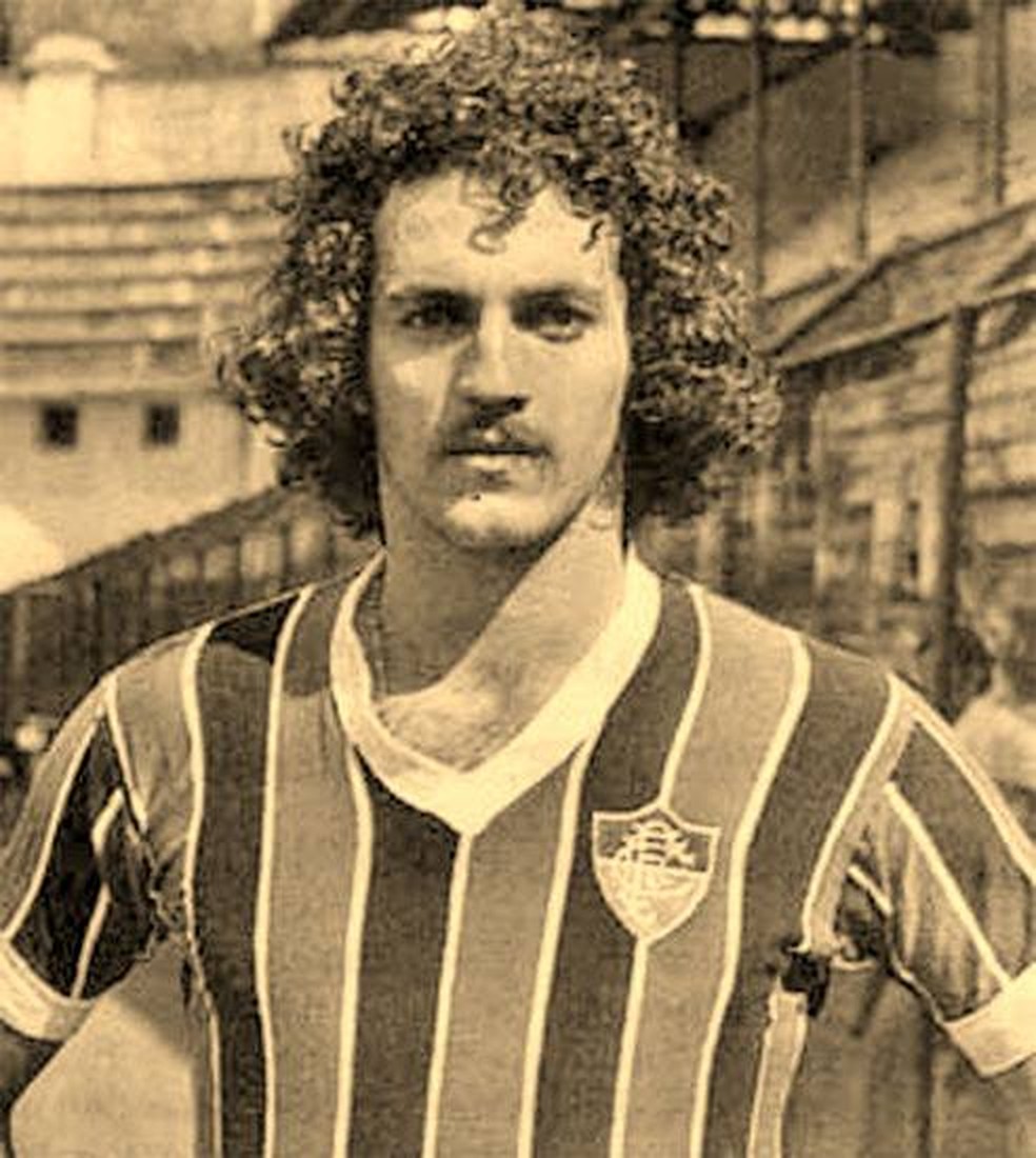 Abel Braga como jogador do Fluminense, na década de 1970 — Foto: Reprodução
