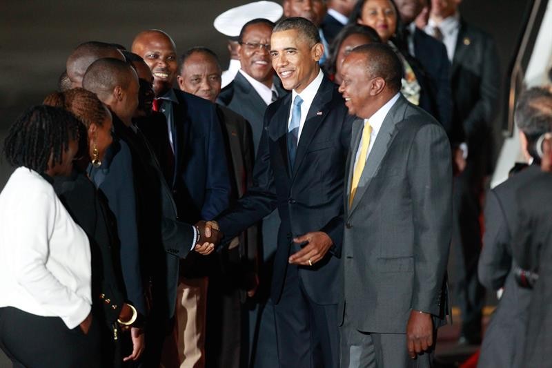 Presidente Obama chega ao Quênia (Foto: Agência EFE)