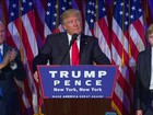 Donald Trump faz um discurso conciliador depois da vitória