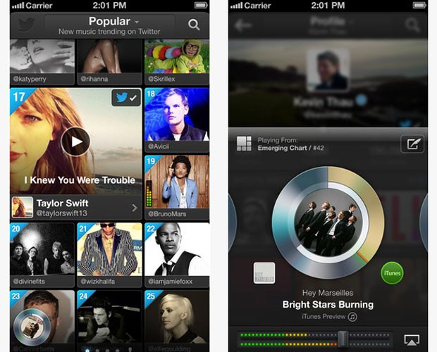 Novo serviço do Twitter mostra músicas e artistas mais populares (Foto: Divulgação)