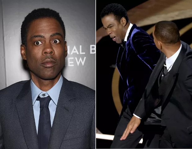 Chris Rock foi estapeado por Will Smith na cerimônia do Oscar (Foto: Getty Images)