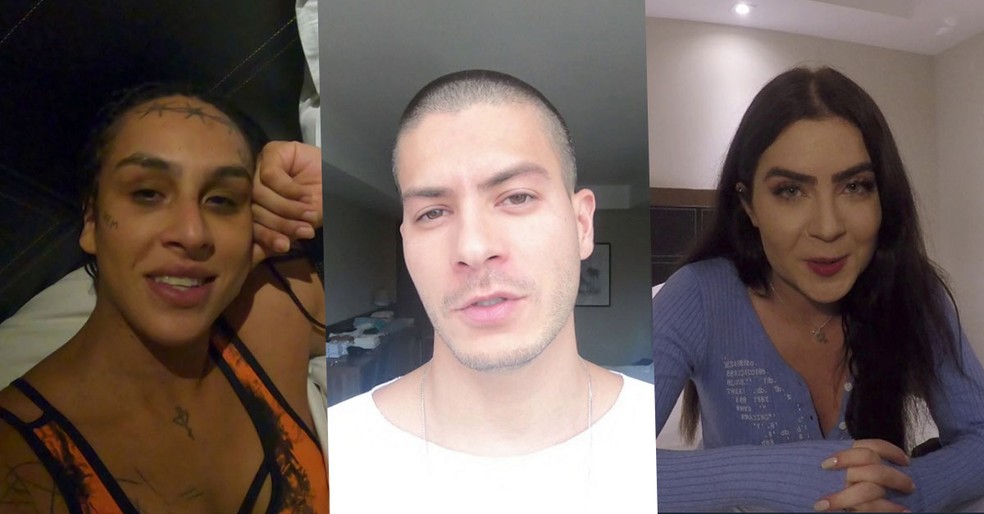 Linn da Quebrada, Jade Picon e Arthur Aguiar ficam confinados no hotel até quinta-feira para se recuperarem da Covid-19 — Foto: Globo