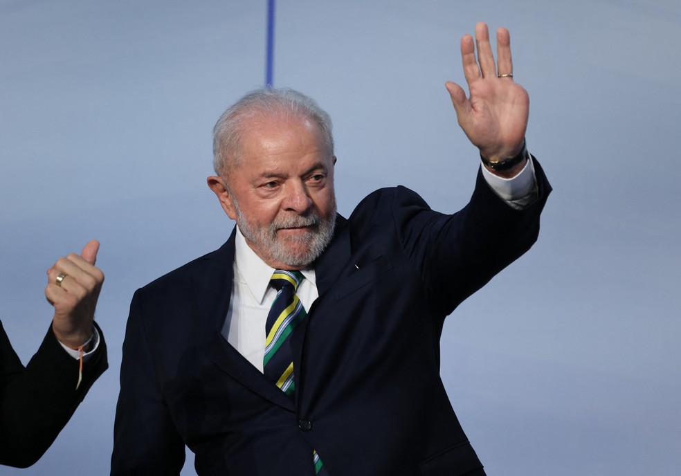 O presidente eleito, Luiz Inácio Lula da Silva (PT), durante participação na COP 27, no Egito. — Foto: Ahmad Gharabli/AFP