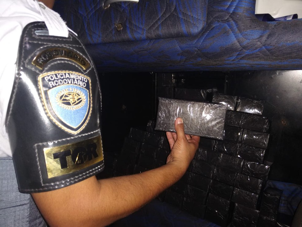 Carga estava no fundo falso do veículo e foi avaliada em aproximadamente R$ 1 milhão — Foto: Polícia Rodoviária/Divulgação