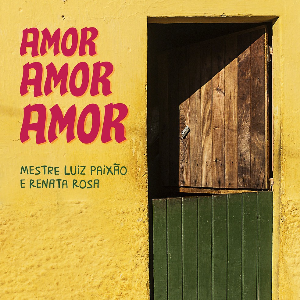Capa do single 'Amor amor amor', de Mestre Luiz Paixão com Renata Rosa — Foto: Divulgação