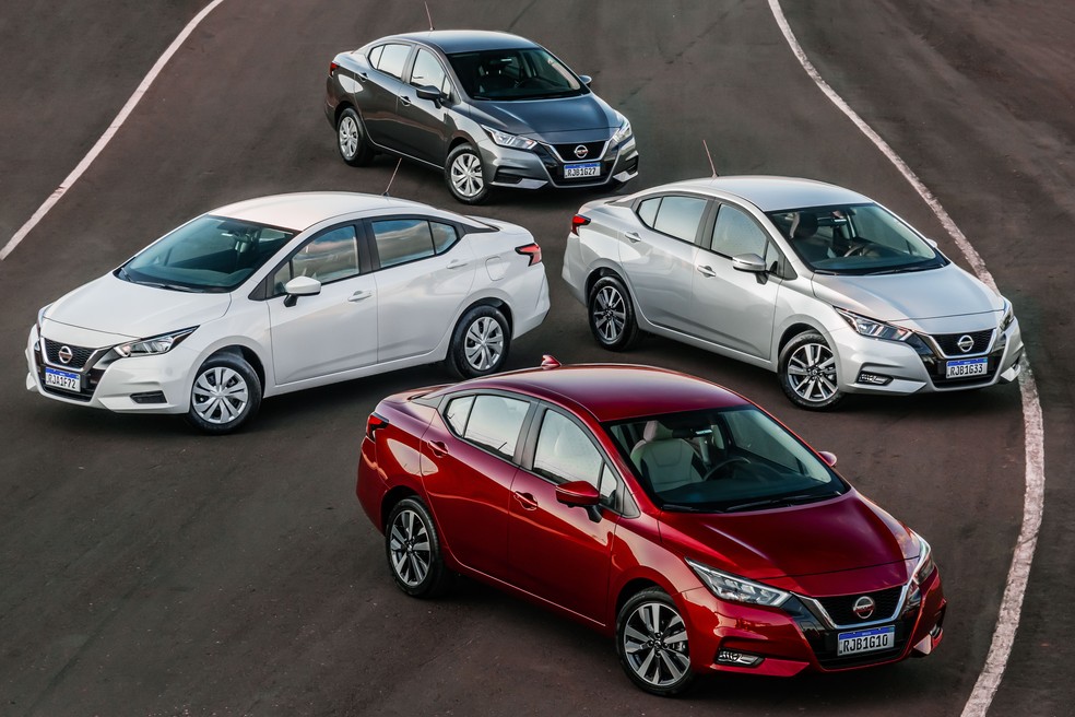 Novo Nissan Versa tem quatro versões e oito opções de cores — Foto: Nissan/Divulgação
