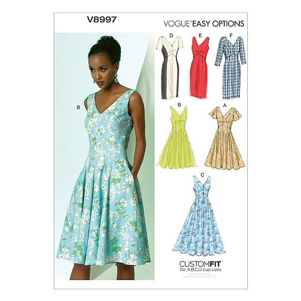  Women's Dresses Sewing Pattern, Vogue 8997, £13. Sales of patterns are up 131 per cent from last year at John Lewis (Foto: John Lewis)