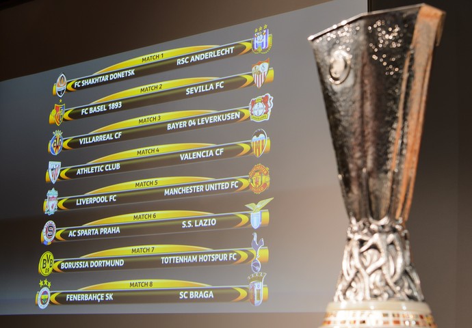 Chaves das oitavas de final da Liga Europa (Foto: Jean-Christophe Bott/Keystone via AP)