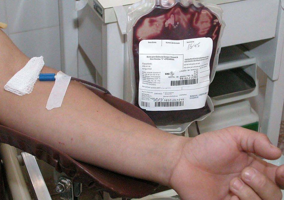 Doação de sangue é feita por agendamento — Foto: Divulgação/AEN