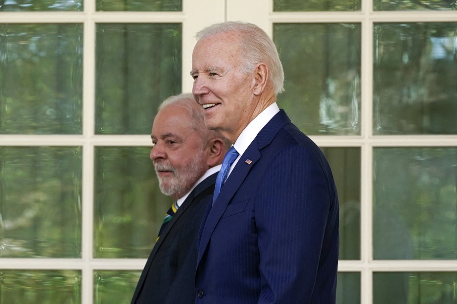 Os presidentes Lula e Joe Biden