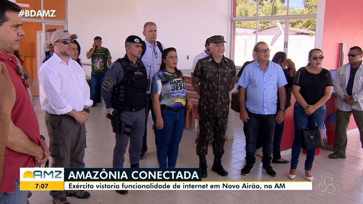 Exército visita cidade contemplada pelo projeto 'Amazônia Conectada' no interior do AM 