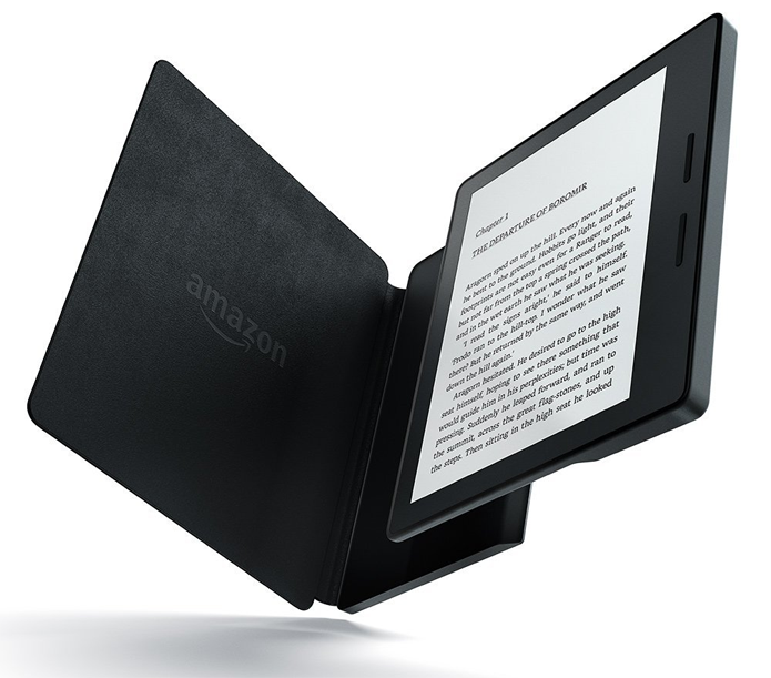 Kindle Oasis tem design assimétrico para maior ergonomia (Foto: Divulgação/Amazon)