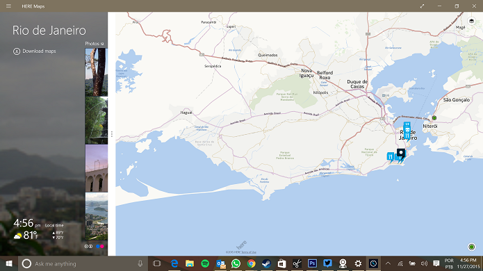 Here Maps é um aplicativo desenvolvido inicialmente pela Nokia com download de mapas (Foto: Reprodução/Elson de Souza)