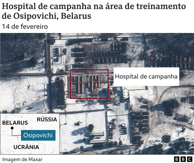 Hospital de campanha (Foto: BBC News)