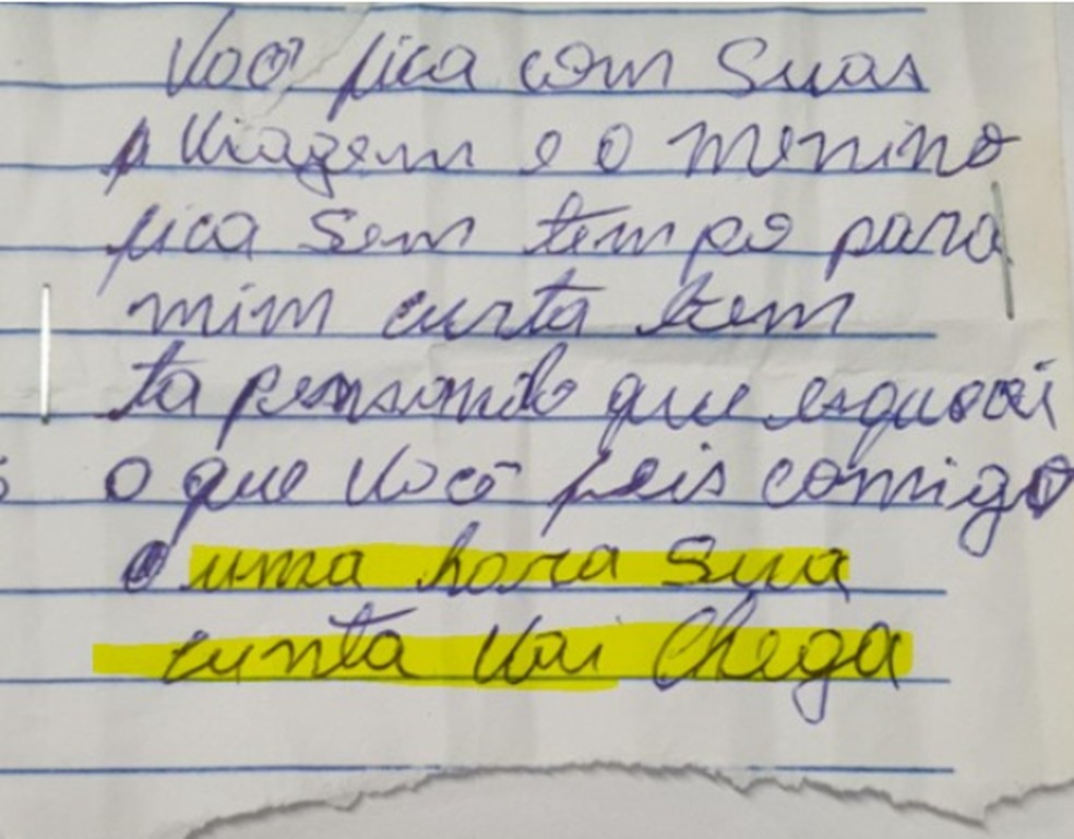 Homem não aceitava o término do relacionamento e enviava bilhetes ameaçando a ex-companheira. — Foto: SSPDS/Divulgação