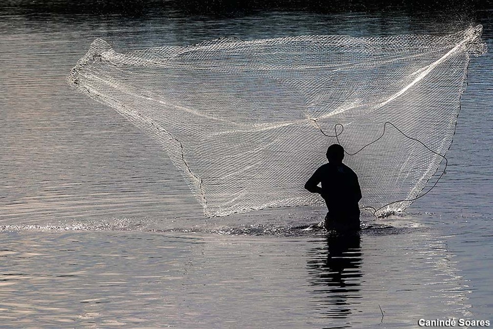 Pescaria no Açude Pataxó, em Ipanguaçu — Foto: Canindé Soares