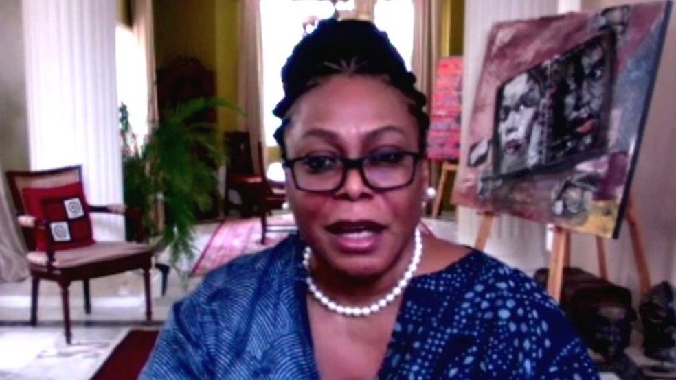 Ayoade Alakija é codiretora da Aliança Africana para a Distribuição de Vacinas — Foto: BBC