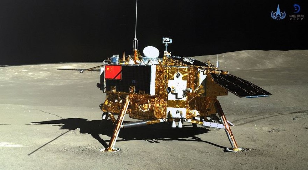 Missão da sonda Chang'e-4 em 11 de janeiro de 2019 — Foto: Programa de Exploração Lunar Chinês/Twitter