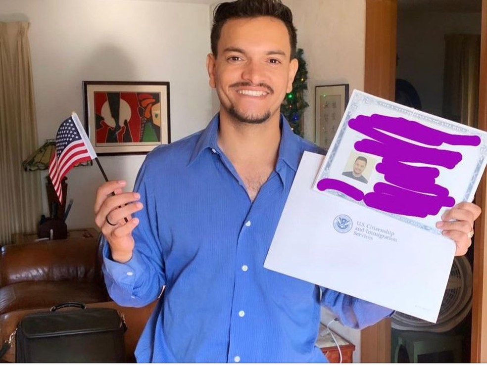Luis Carlos Carvalho Júnior, conhecido como Júnyork, conseguiu cidadania americana em 2020 — Foto: Instagram/Reprodução