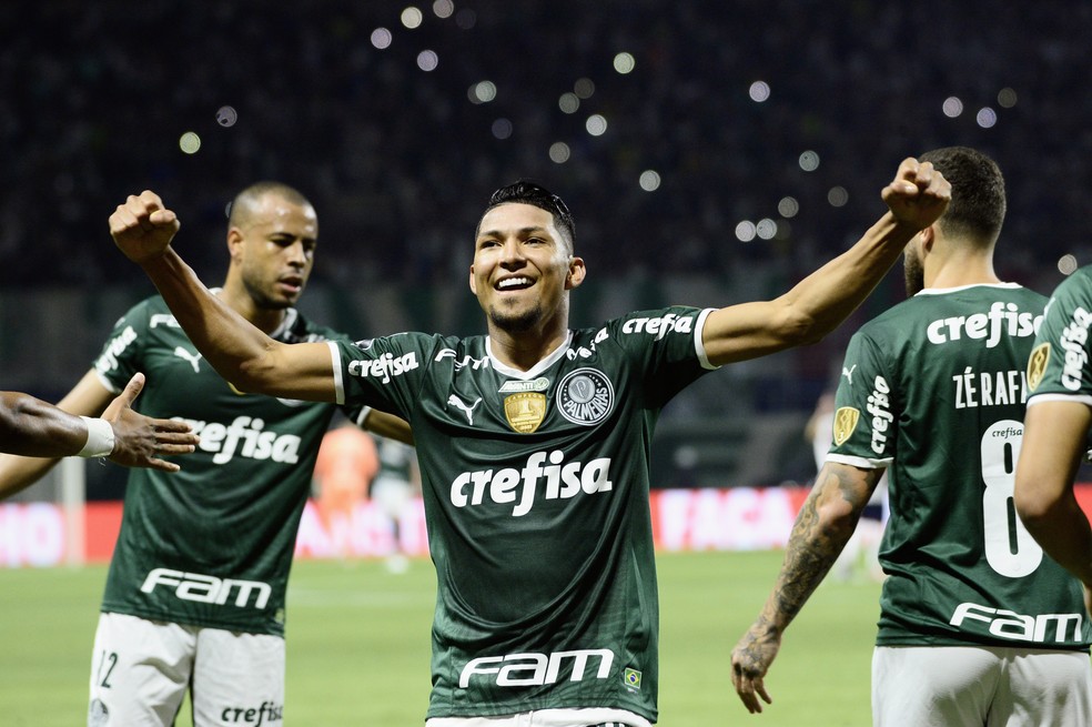 Rony celebra un gol del Palmeiras en la última edición de la Conmebol Libertadores — Foto: Marcos Ribolli