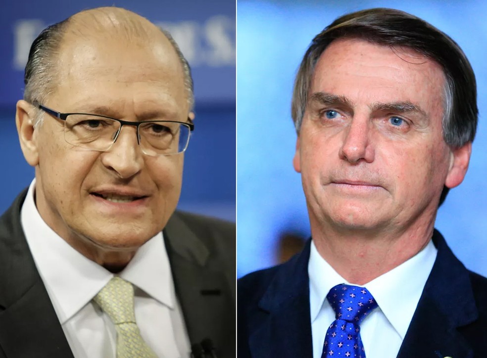 Os candidatos à Presidência Geraldo Alckmin (PSDB) e Jair Bolsonaro (PSL) — Foto: Adriana Spaca/Framephoto/Estadão Conteúdo / Myke Sena/Framphoto/Estadão Conteúdo