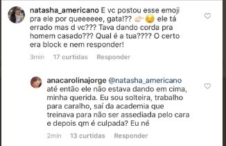 Comentário de Ana Carolina Jorge (Foto: Reprodução/ Instagram)