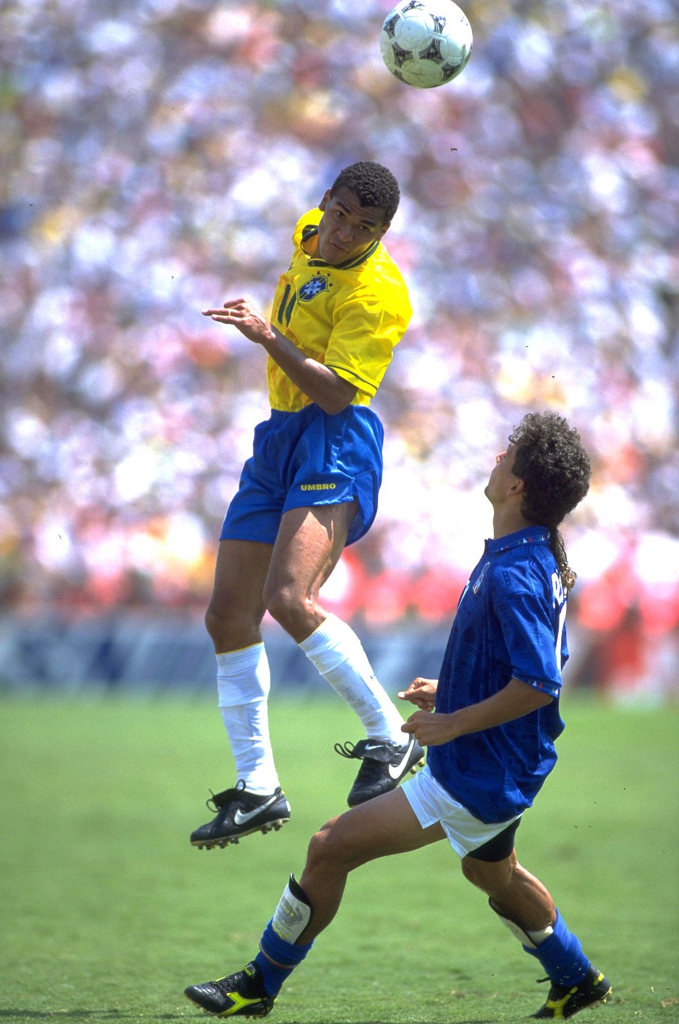 Cafu, na final da Copa de 1994 entre Brasil e Itália — Foto: Getty Images