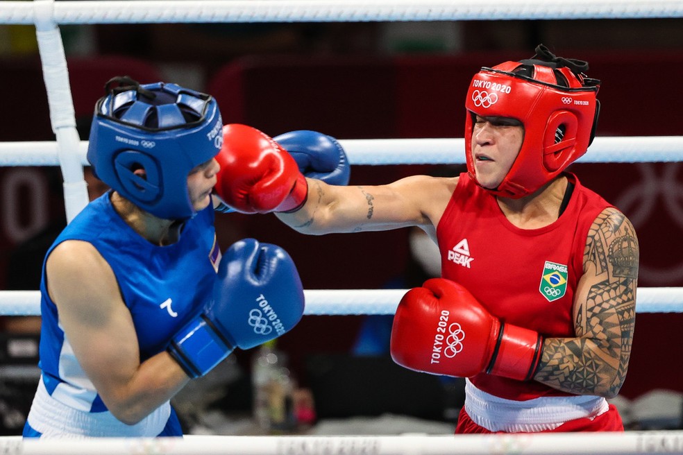 Bia Ferreira está nas semifinais do boxe nas Olimpíadas de Tóquio — Foto: Wander Roberto/COB