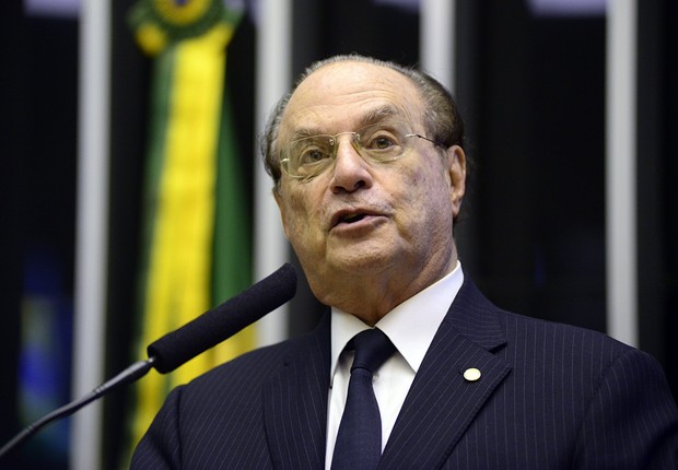 O deputado federal Paulo Maluf (PP-SP) em discurso na Câmara (Foto: Gustavo Lima/Agência Câmara)