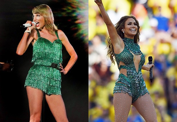Taylor Swiftem nova turnê e Jennifer Lopez na Copa do Mundo 2014 (Foto: AKM-GSI e Getty Images)