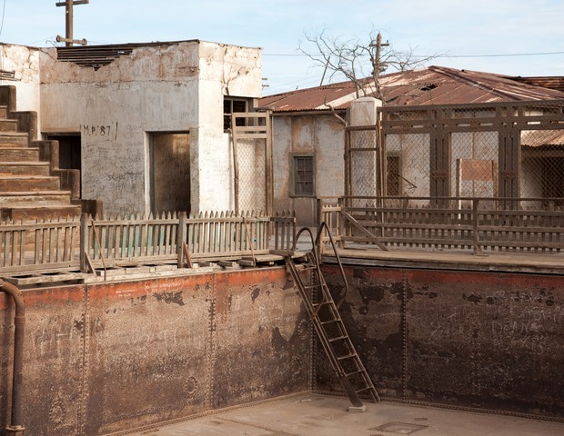 Old swimming pool in Humberstone ghost town, near Iquique, Tarapaca, Chile. (Foto: Getty Images)